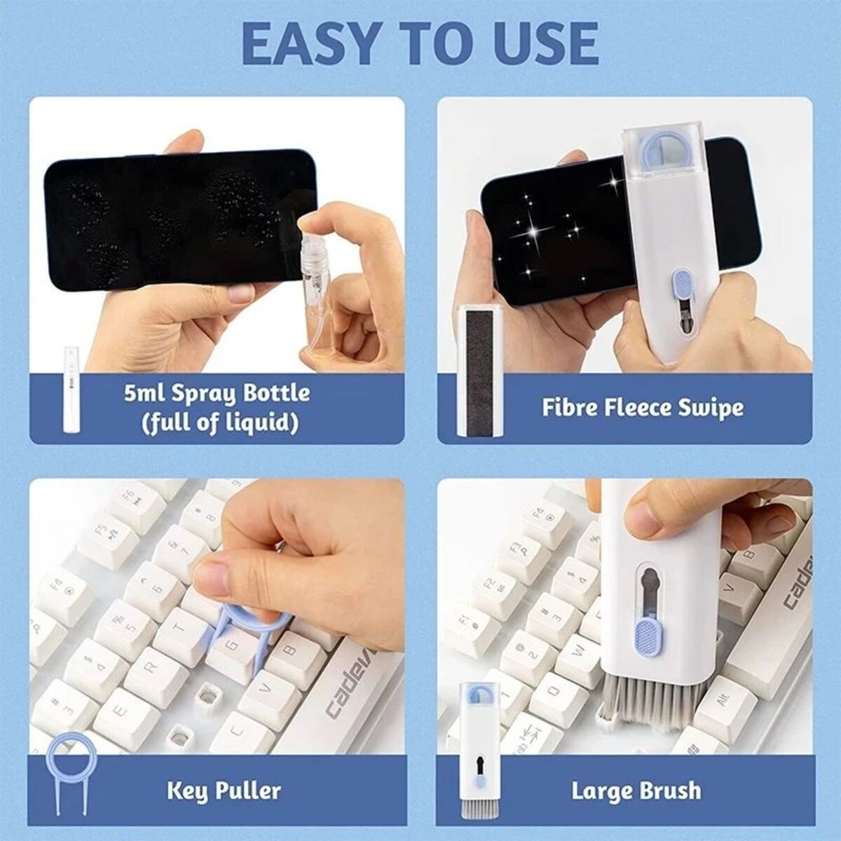 All-in-One Tech Cleaning Kit – Clean Your Keyboard, Earbuds, and Screens