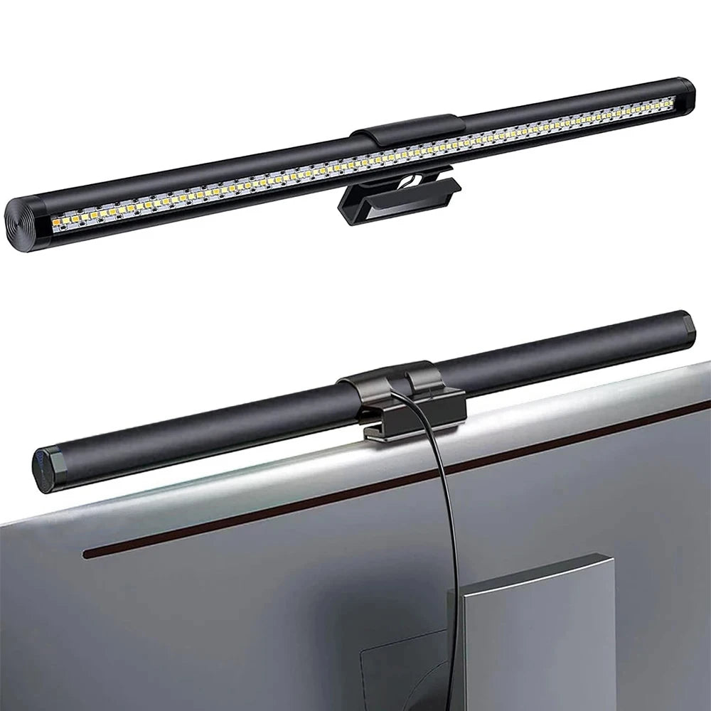 RGB Desktop Atmosphere Light Strip LED Eye Protection Learning Reading Hanging Lamp PC Display Screen Lighting Night Light
