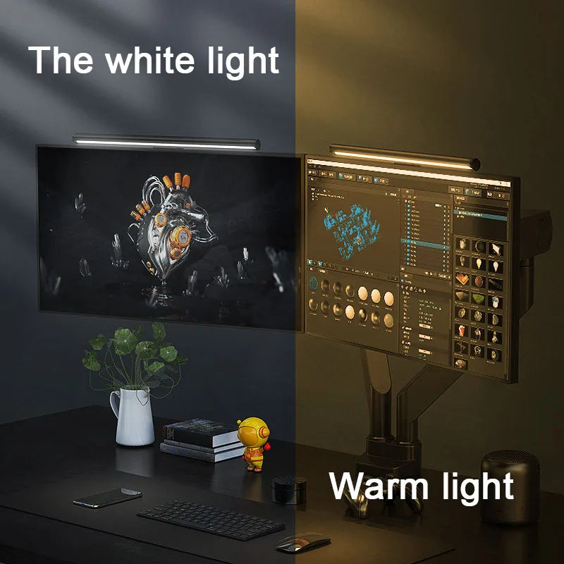 RGB Desktop Atmosphere Light Strip LED Eye Protection Learning Reading Hanging Lamp PC Display Screen Lighting Night Light